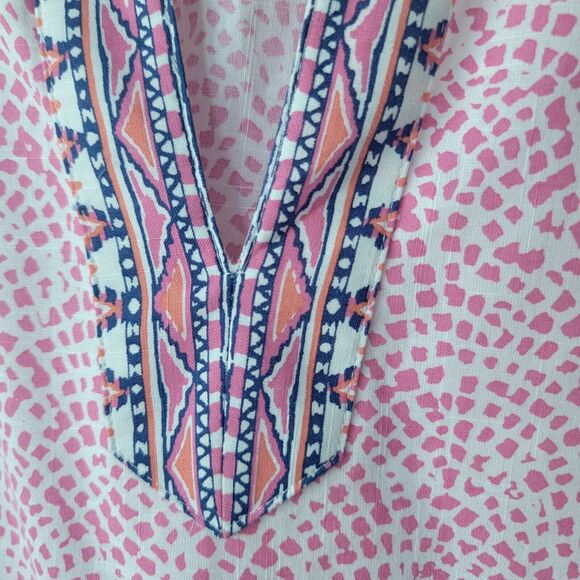 foxcroft for appleseeds Tunic top womens size 14 wrinkle-free popover 3/4 sleeve - Picture 5 of 8